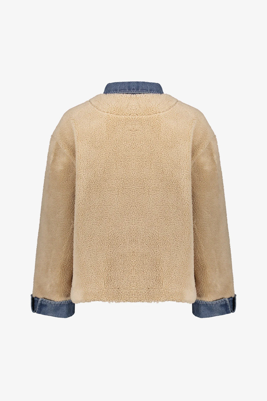 Geisha dames jacket met denim en teddy - 58551-16