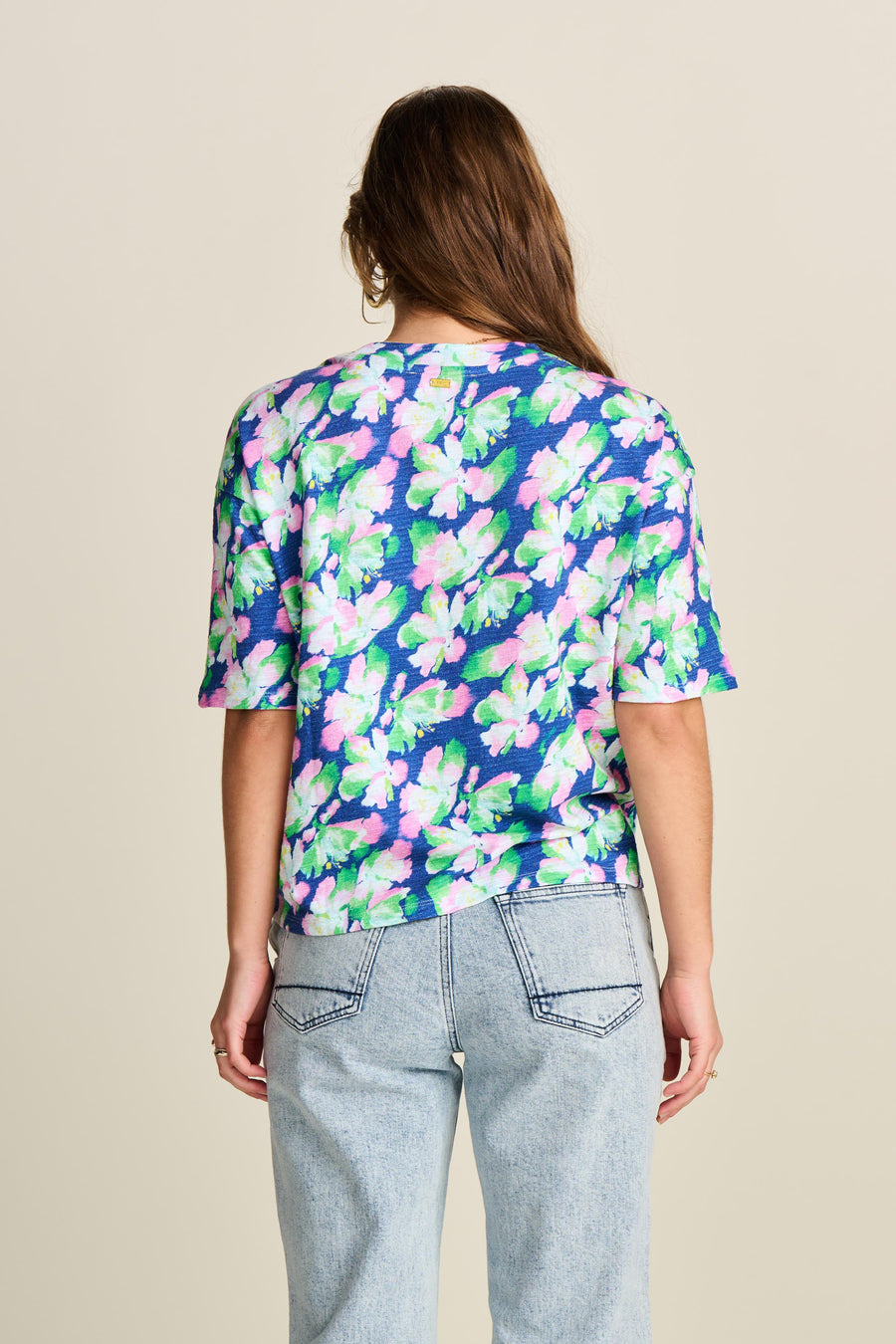 Shirt POM- Lilies Blue