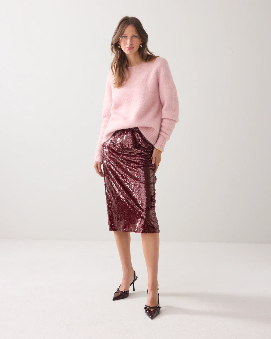 Summum - Midi-rok van paillettenstof -  6s1346-12295