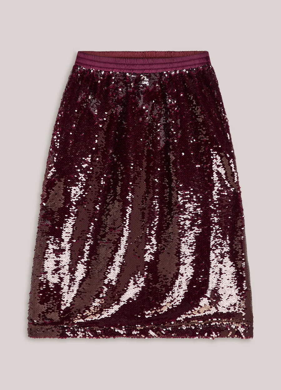 Summum - Midi-rok van paillettenstof -  6s1346-12295