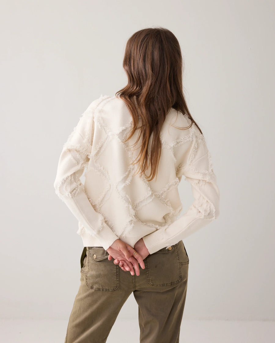 Trui met ingebreid ruitpatroon - Summum - 7s7945-70041