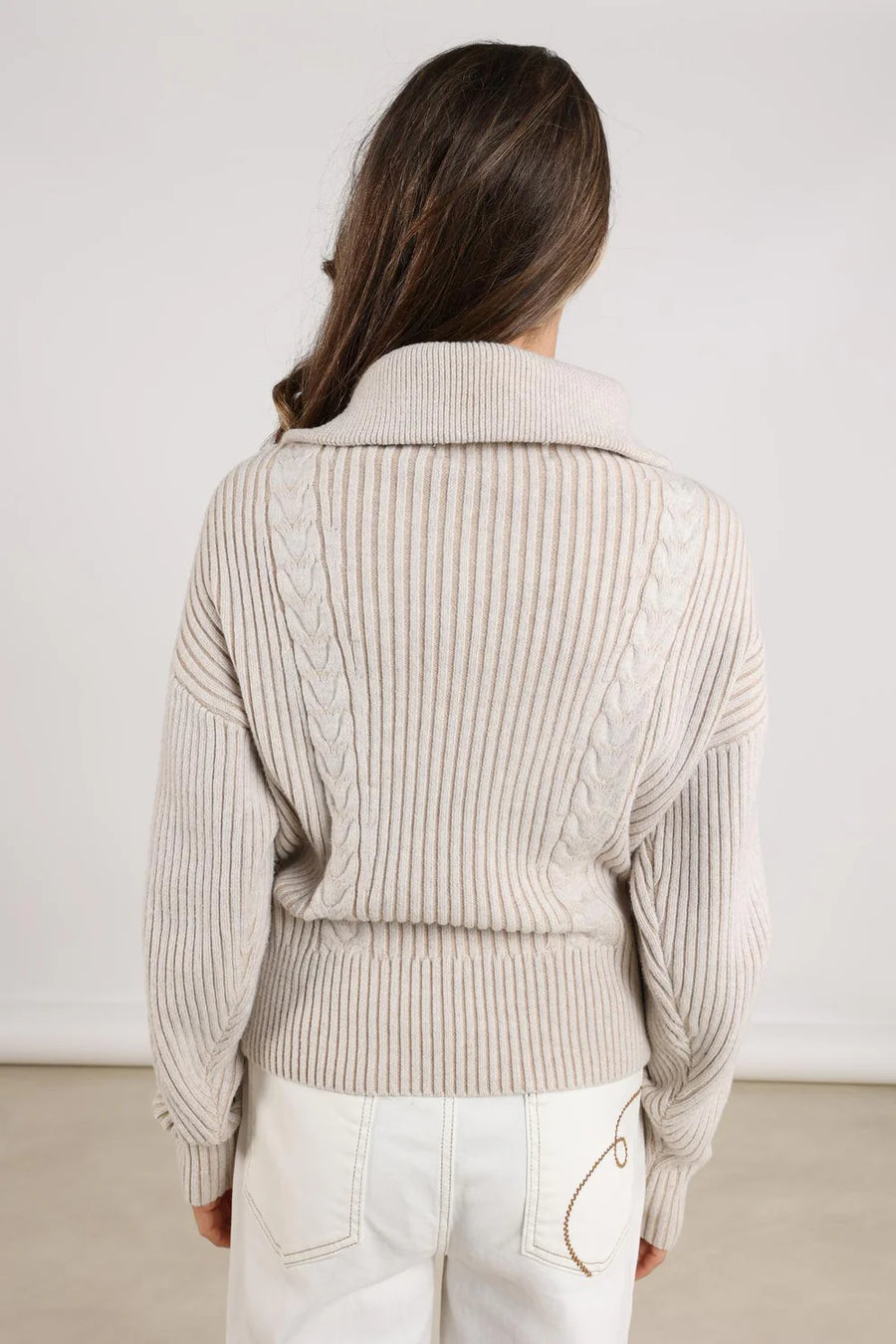 Nukus Clair Pullover Zipper | Sand
