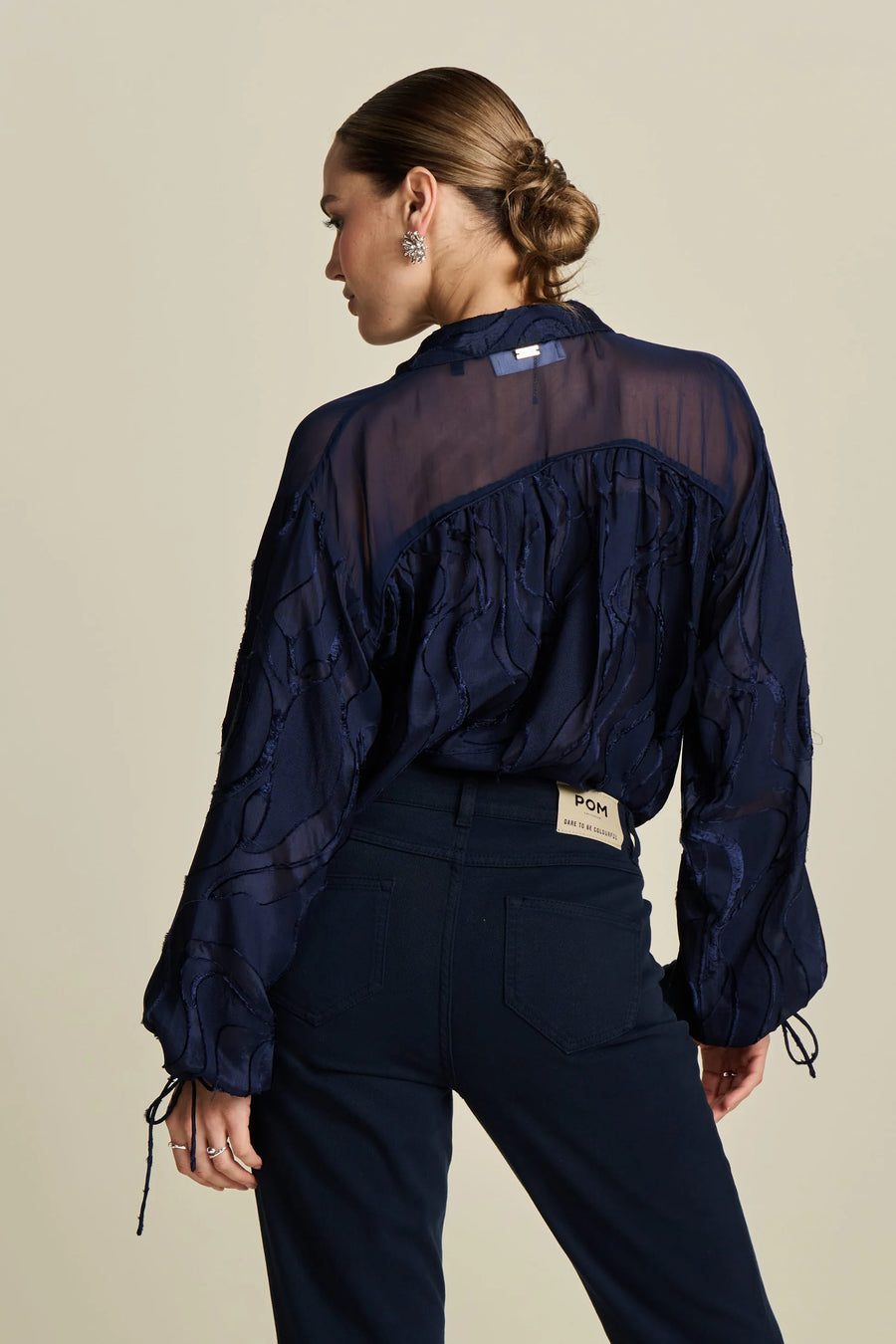 Blouse POM - Jacquard Midnight Blue