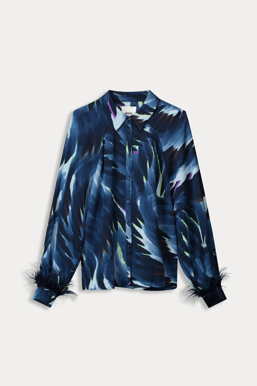 Blouse POM  - Feathers Blue