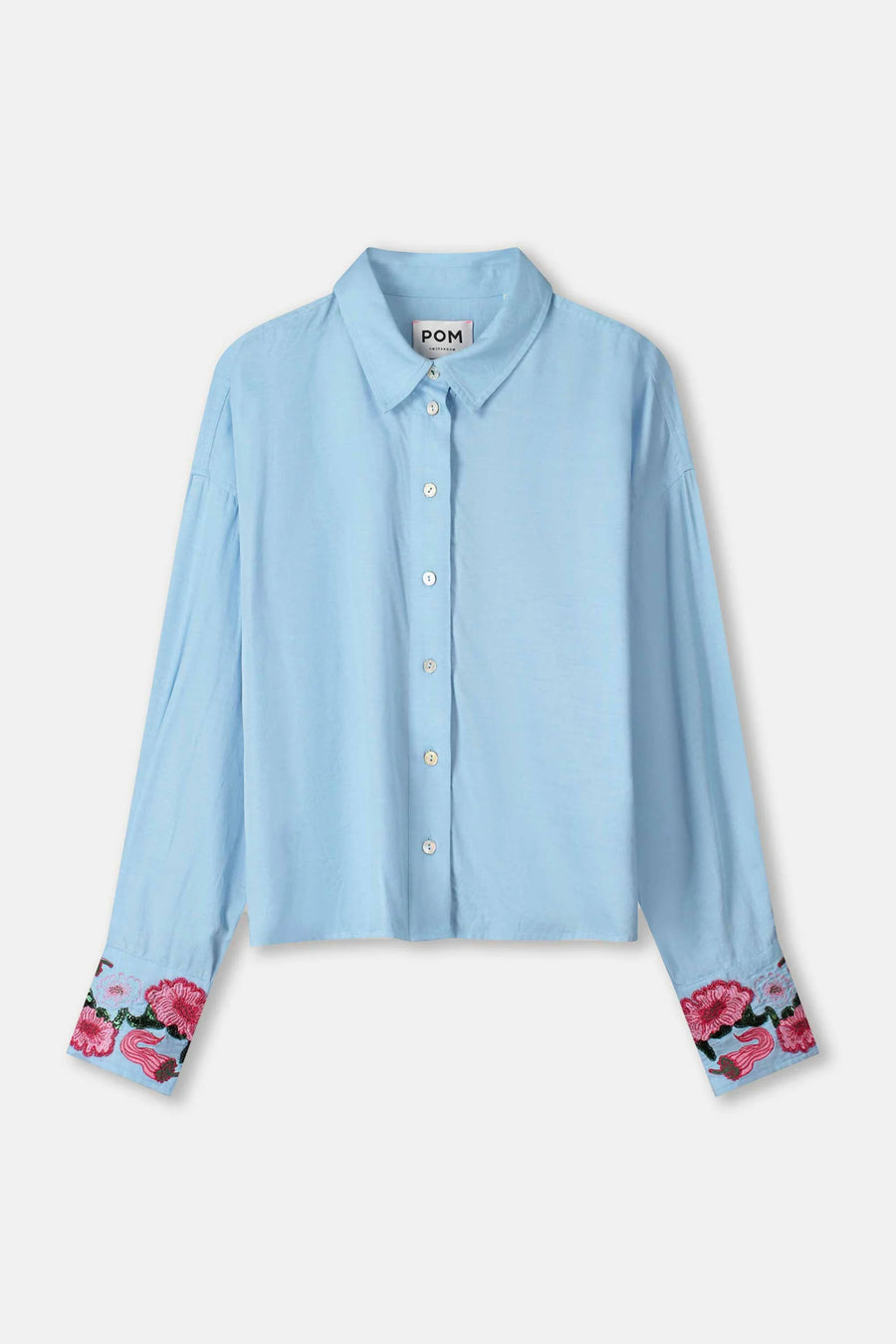 Blouse POM - Sky Blue Melange - sp9283