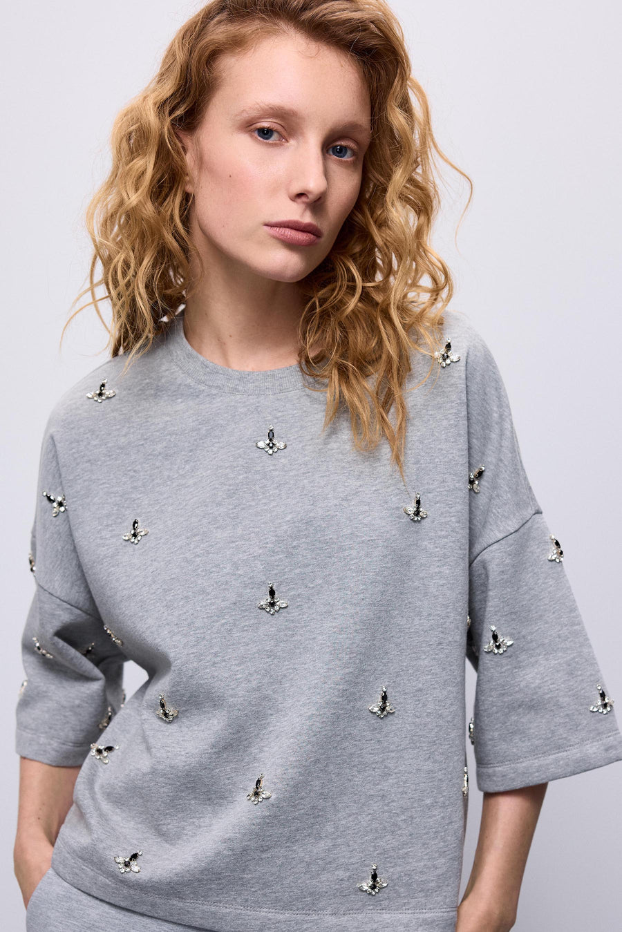 Summum - Boxy sweatshirt Embellished Sweat