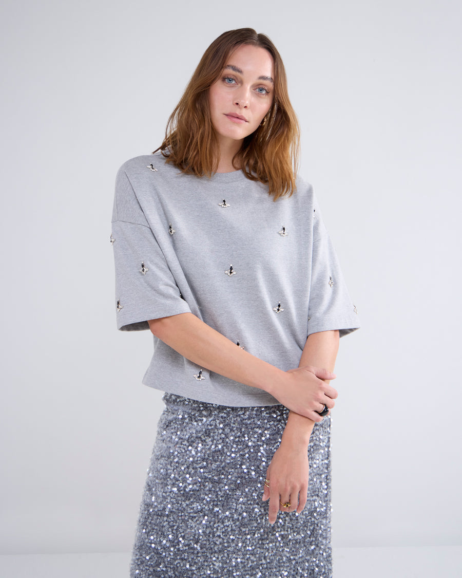 Summum - Boxy sweatshirt Embellished Sweat