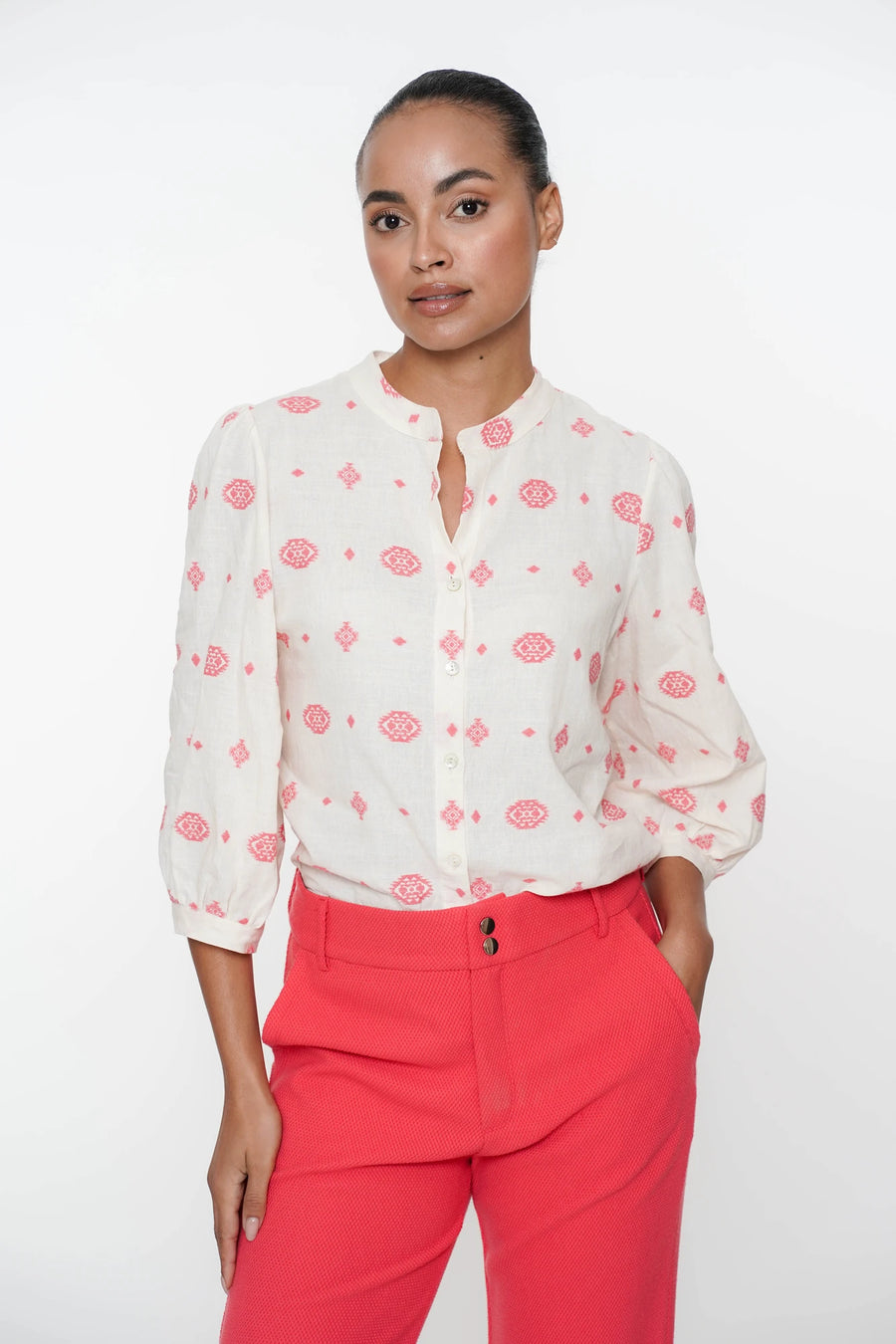 Geisha dames blouse etnische print - 53176-70