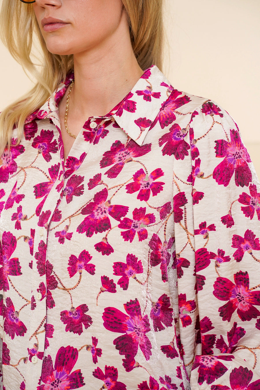 Geisha dames blouse met bloemenprint 43951-20