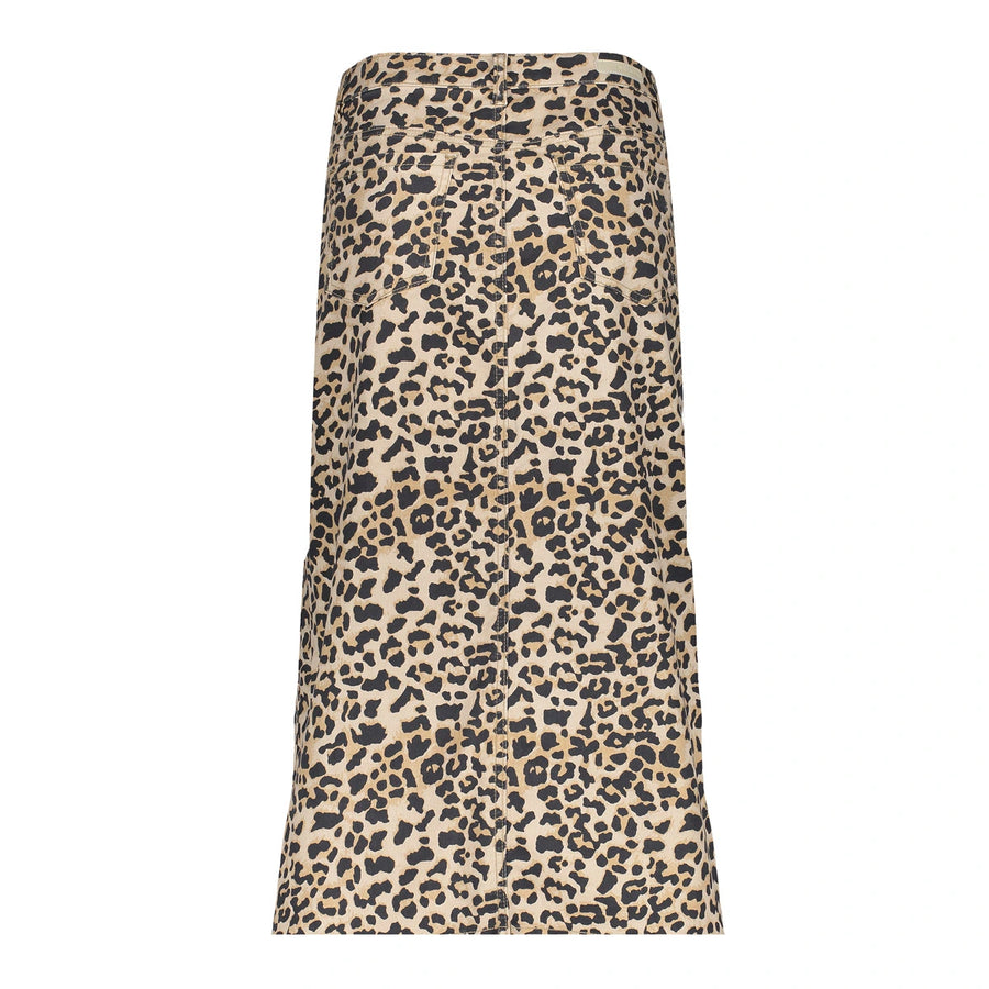 Geisha dames leopard rok met split - 56012-10