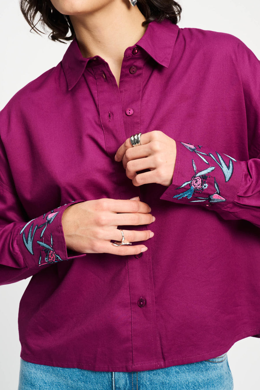POM Blouse - Plum Melange