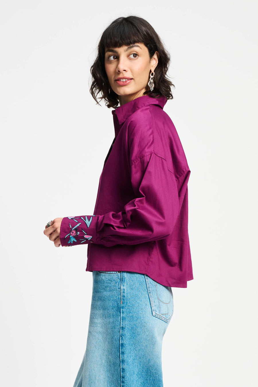 POM Blouse - Plum Melange