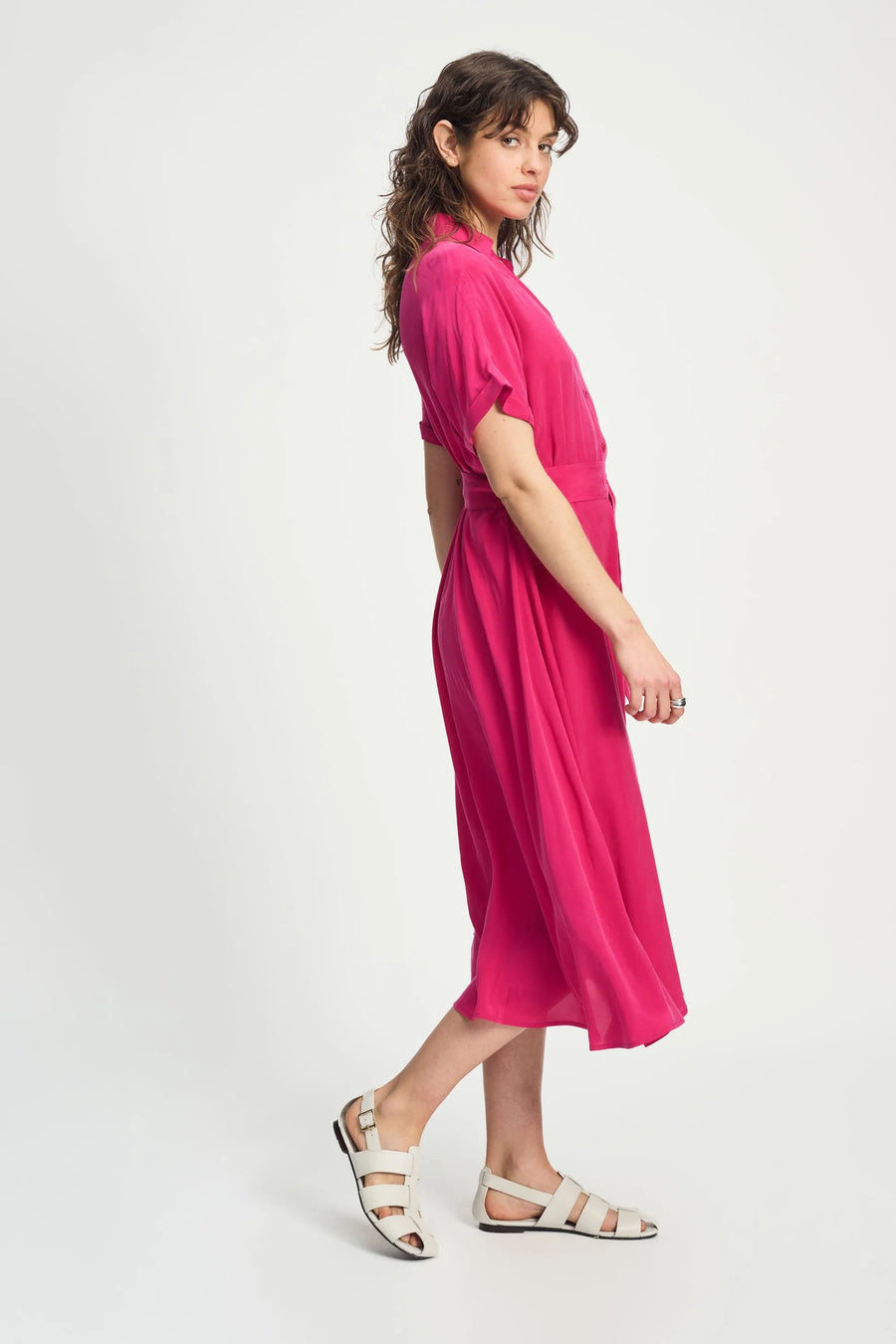 Jurk  - POM Amsterdam Lynn Fuchsia