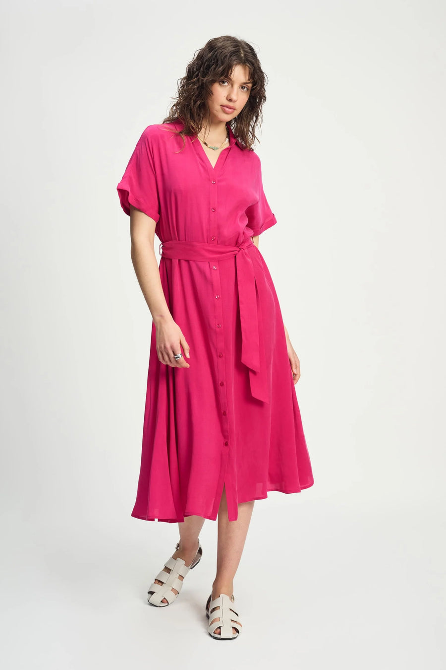 Jurk  - POM Amsterdam Lynn Fuchsia