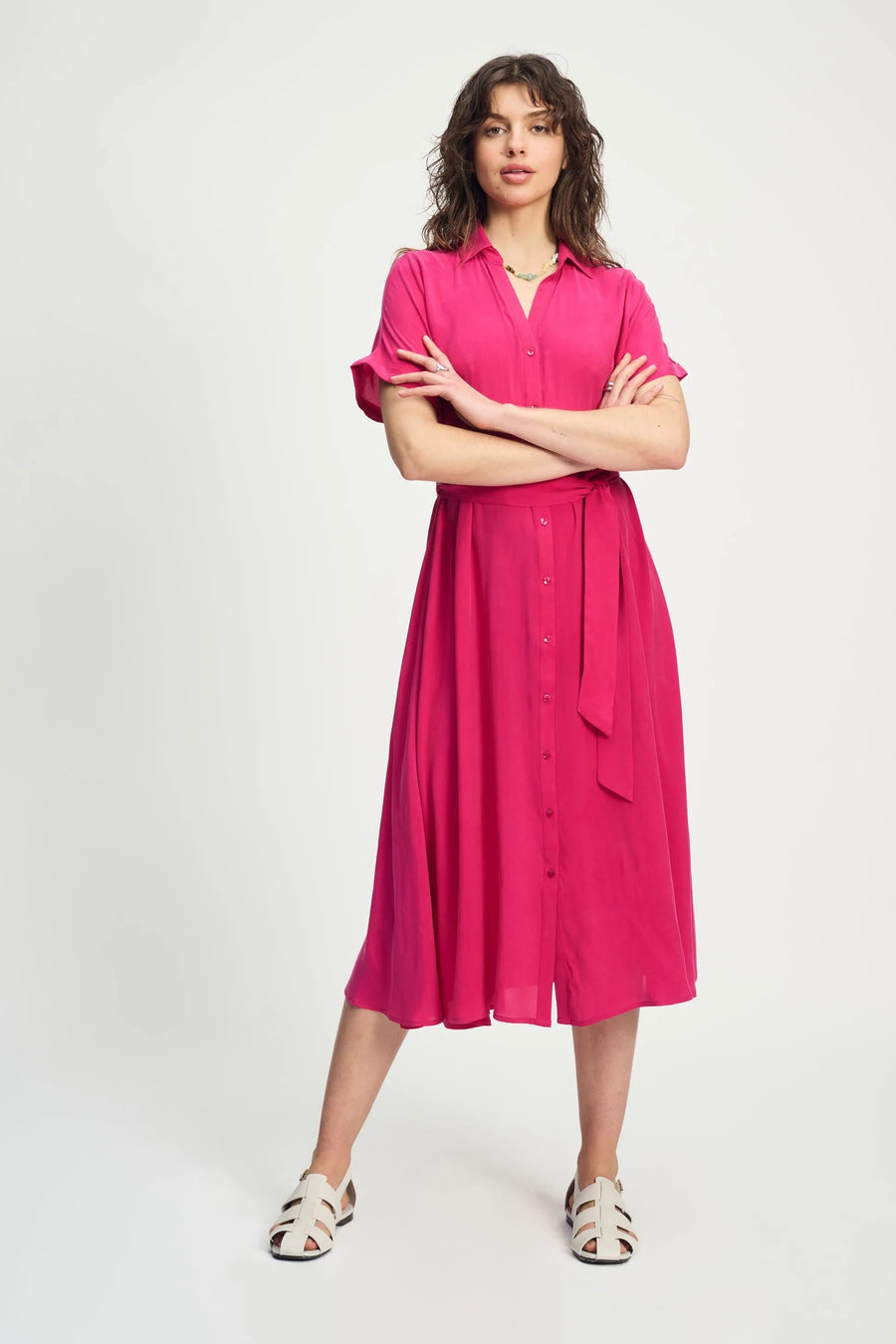 Jurk  - POM Amsterdam Lynn Fuchsia