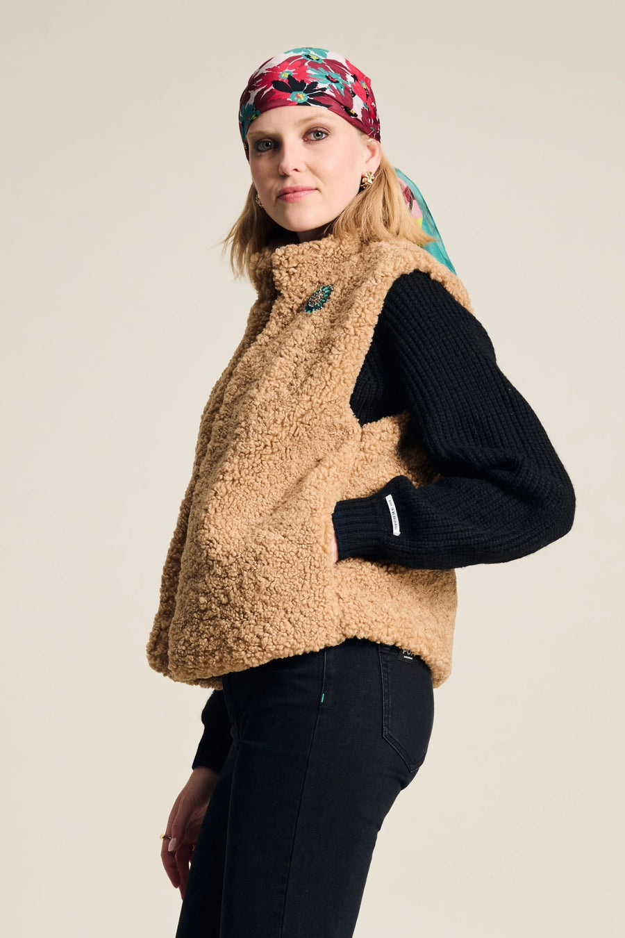 Gilet Teddy Love Vintage Brown POM Amsterdam - SP9015