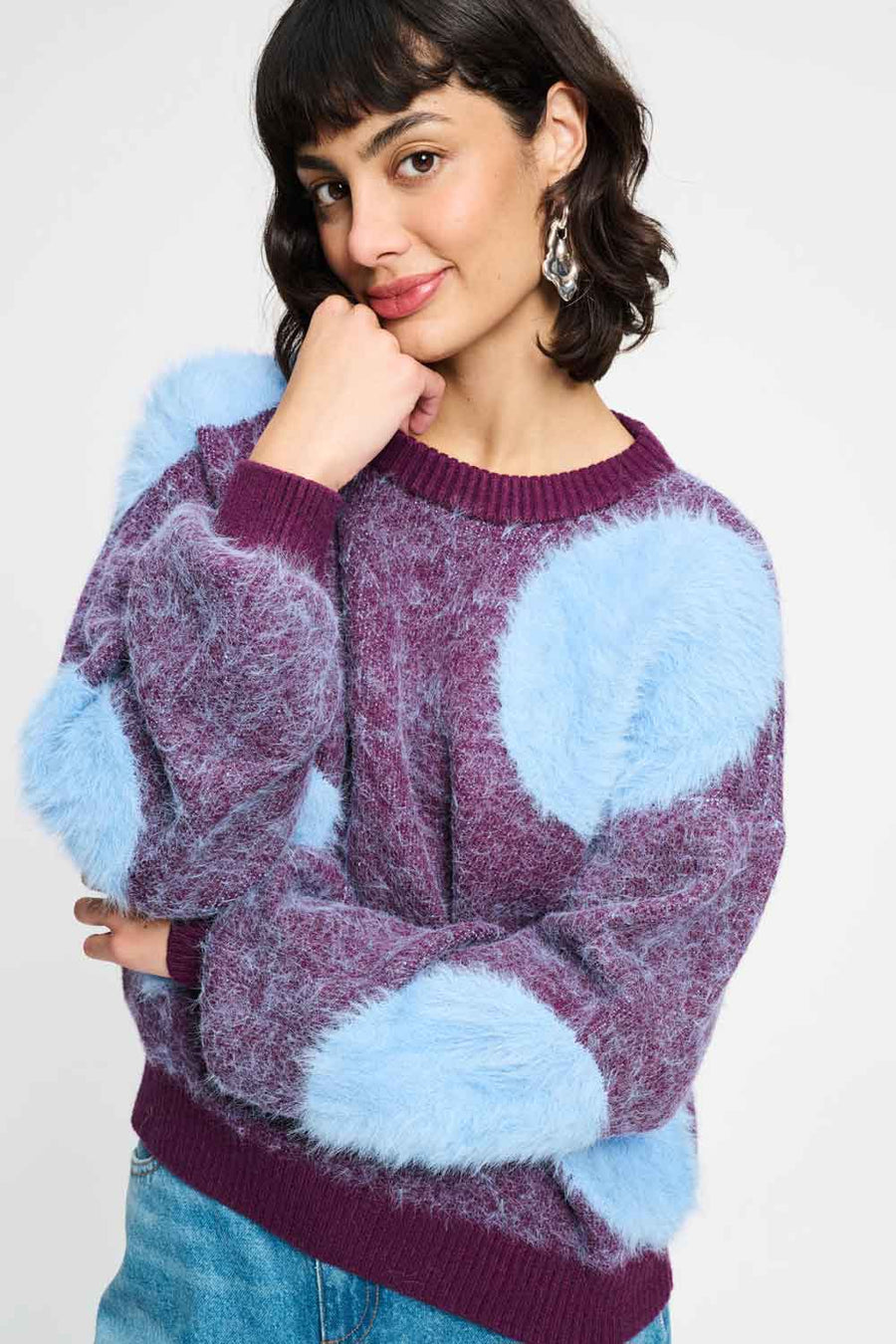 POM Trui - Dots Plum