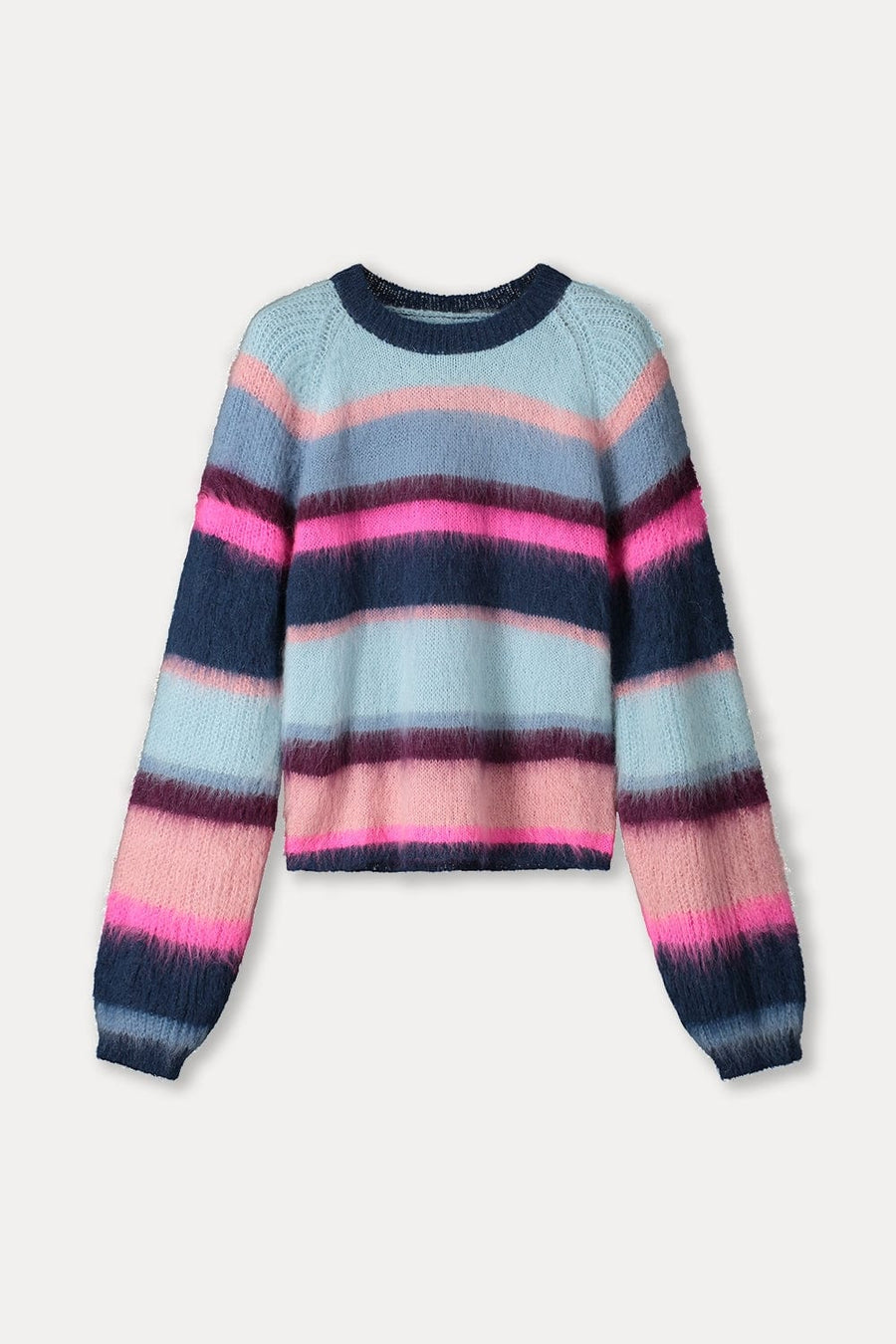 Trui POM- Brushed Stripes Blue