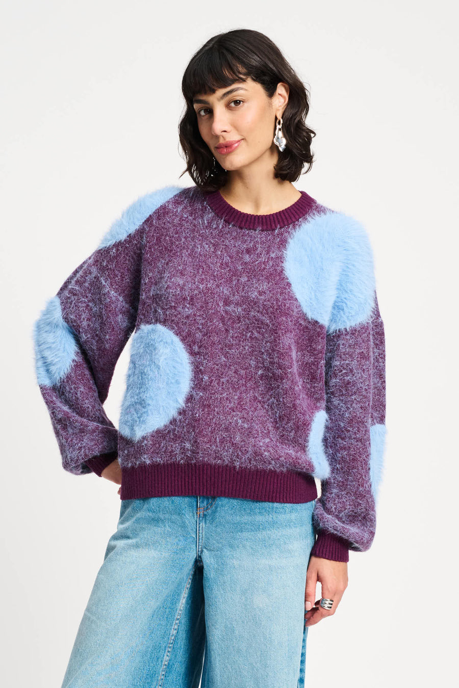 POM Trui - Dots Plum