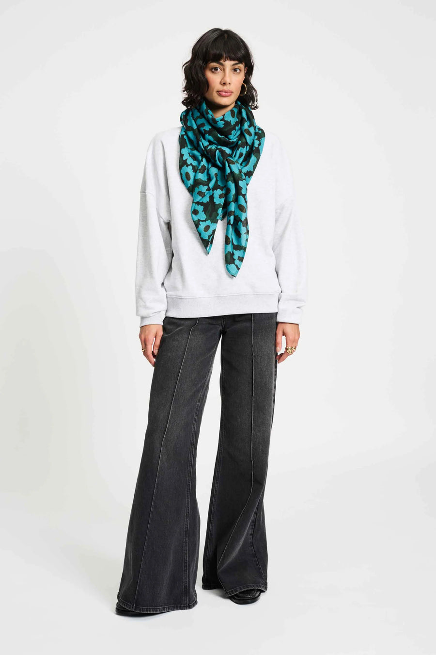 Sjaal POM - Wild Flowers Blue - sp9404
