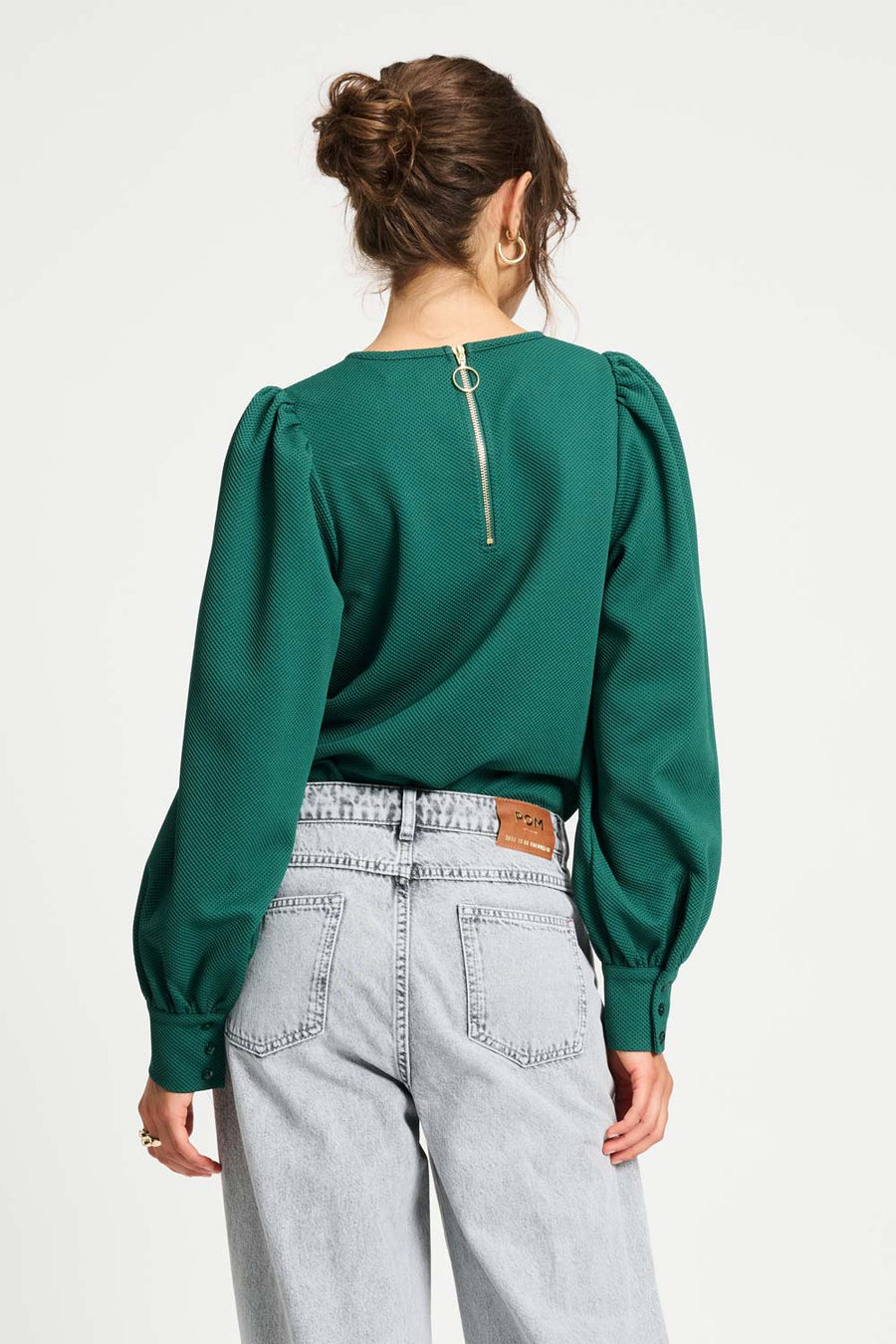 POM top- Kae Pine Green - sp9273