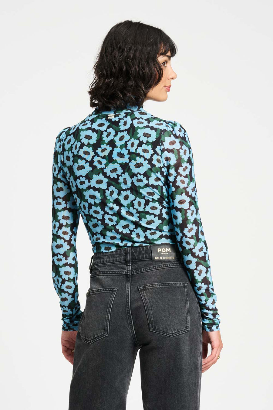 Turtleneck top POM - Wild Flowers Blue - sp9274