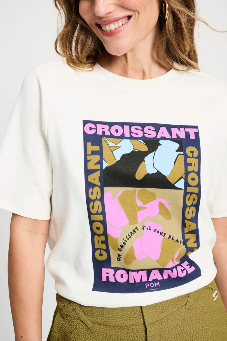 POM Amsterdam - TSHIRT - Croissant Romance